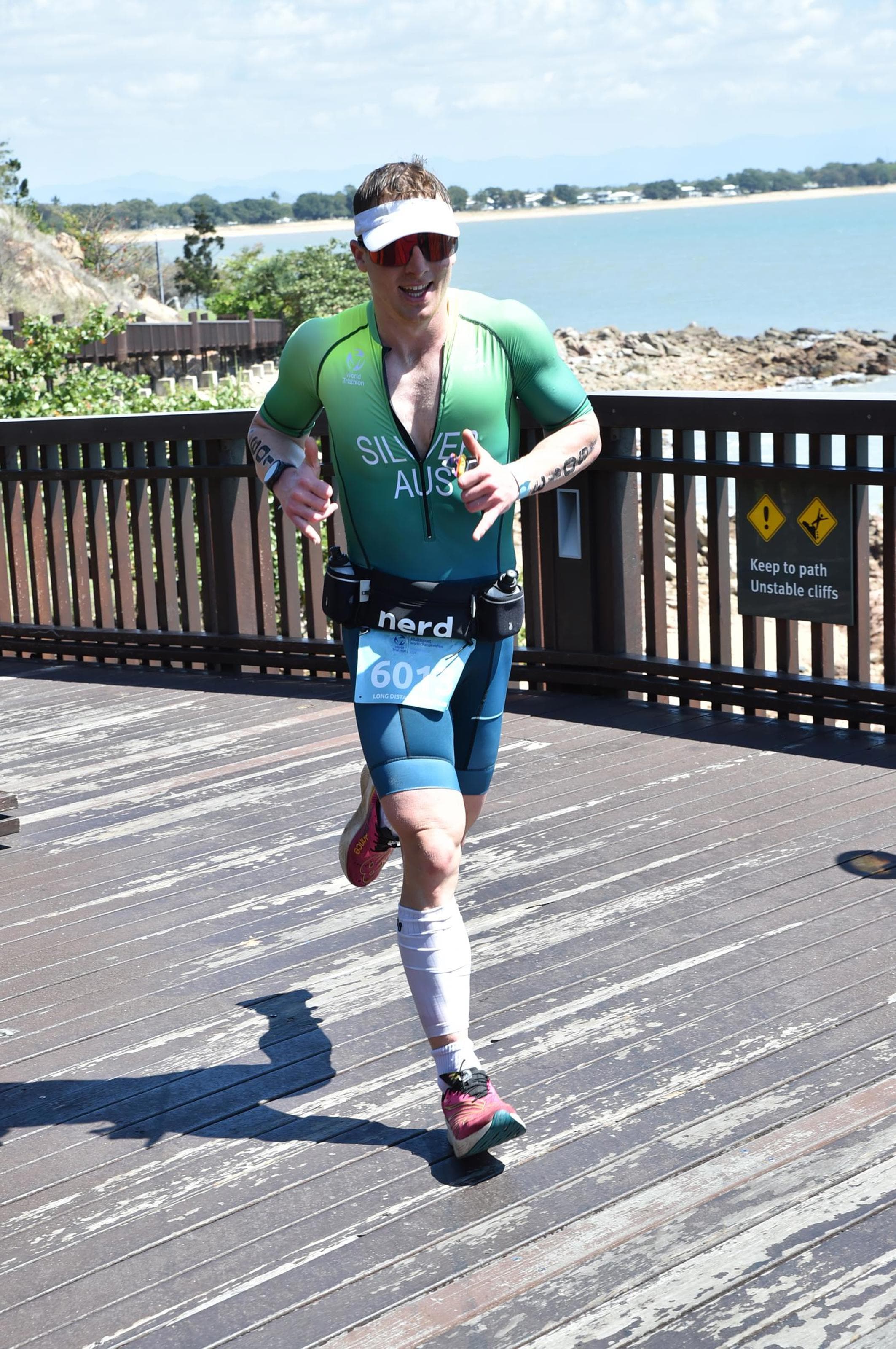 Owen running at the Triathlon World Championships